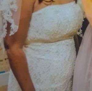 Stunning size 12 Wedding dress and vail